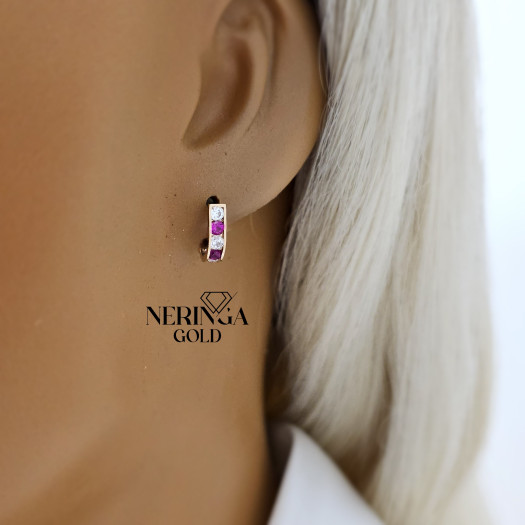 Rose gold children earrings #68032
