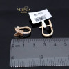 Rose gold english lock earrings #60535