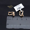 Rose gold english lock earrings #59944