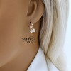 Rose gold english lock earrings #59944