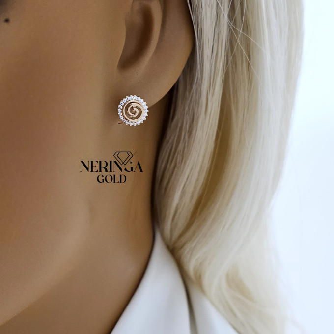Rose gold stud earrings #63737 Rose gold stud earrings #63737
