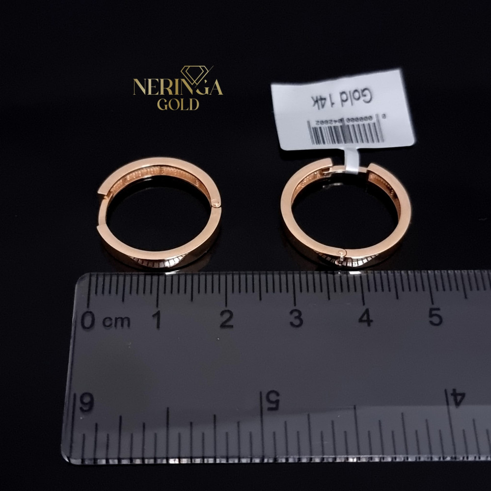Rose gold hoop earrings #66176
