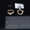 Rose gold english lock earrings #65869