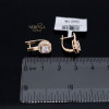 Rose gold english lock earrings #66868