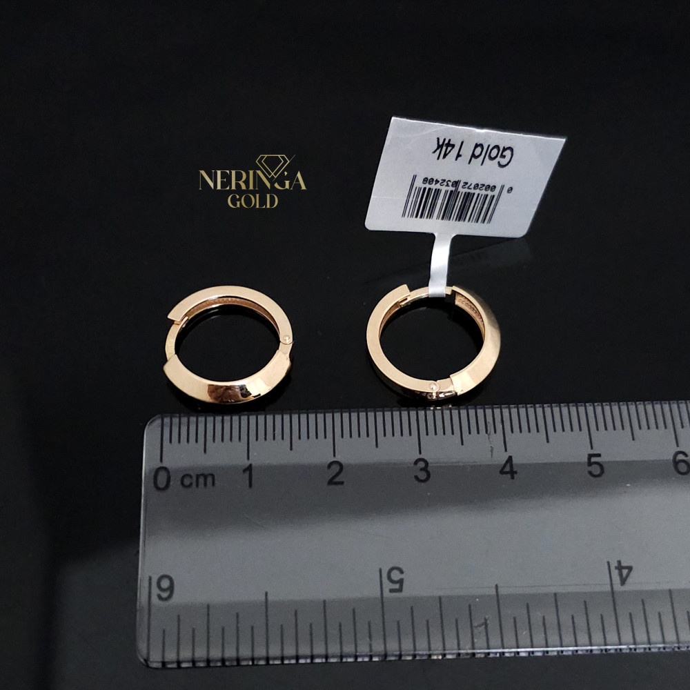 Rose gold hoop earrings #66170
