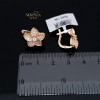 Rose gold english lock earrings #59946