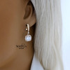 Rose gold english lock earrings #60486