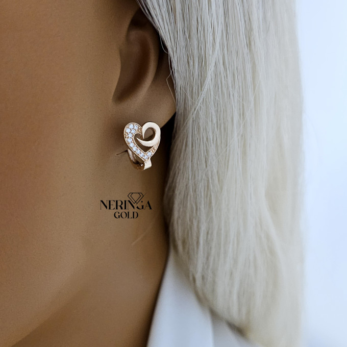 Rose gold english lock earrings #63638 Rose gold english lock earrings #63638