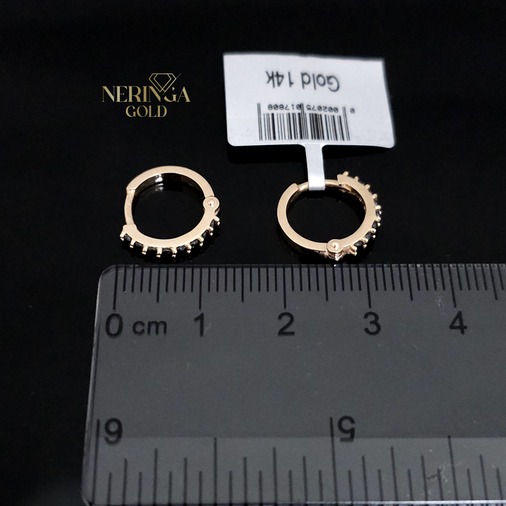 Rose gold hoop earrings #68036