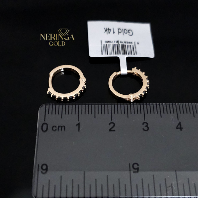 Rose gold hoop earrings #66883