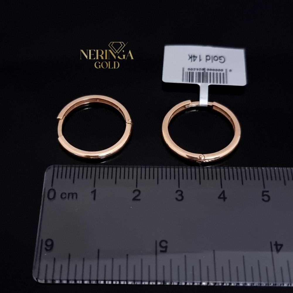 Rose gold hoop earrings #66167