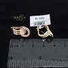 Rose gold english lock earrings #68026