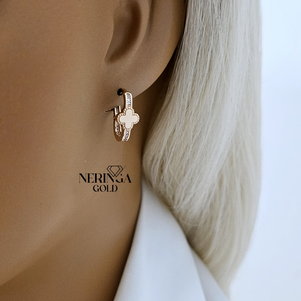 Rose gold earring #67327