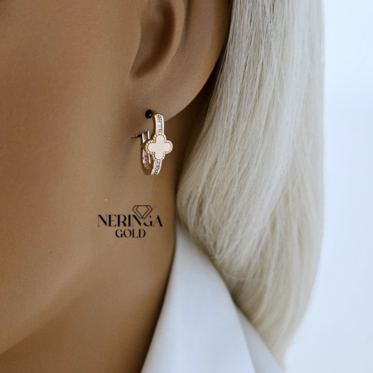 Rose gold earring #67327