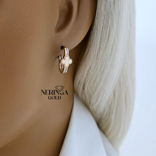 Rose gold earring #66230