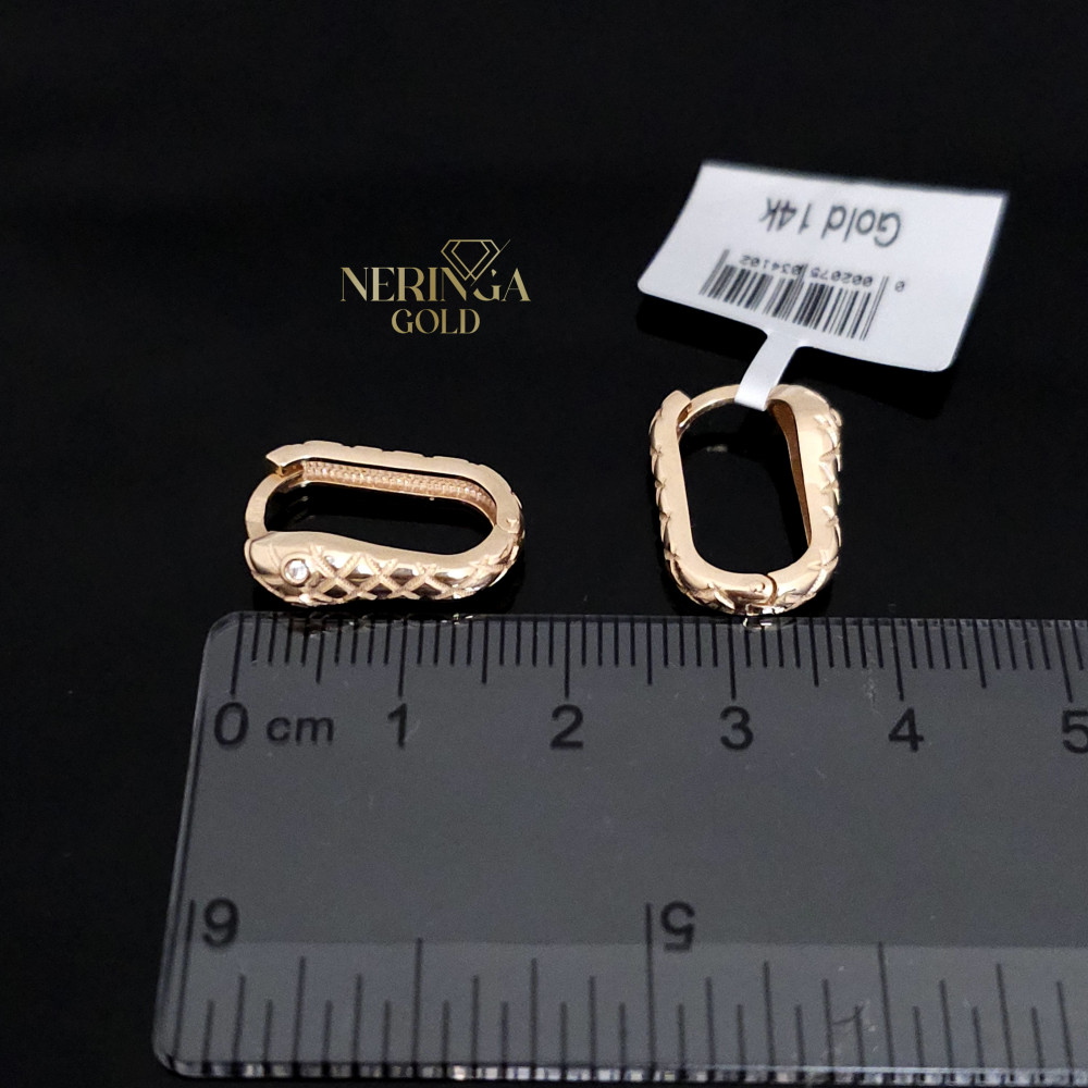 Rose gold earring #66237