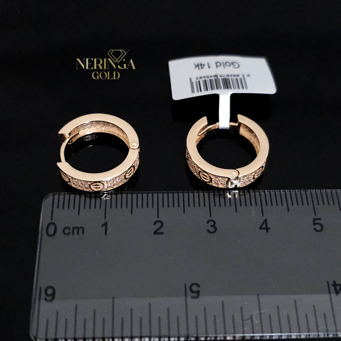 Rose gold hoop earrings #60681 Rose gold hoop earrings #60681