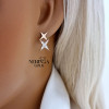 Rose gold stud earrings #67721