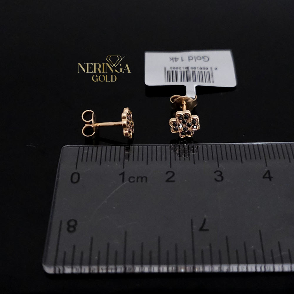 Rose gold children earrings #67719
