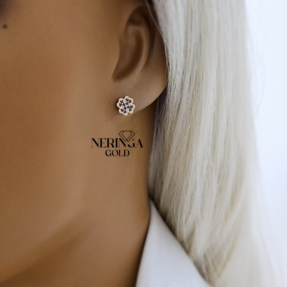 Rose gold children earrings #67719