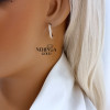 Rose gold hoop earrings #63713