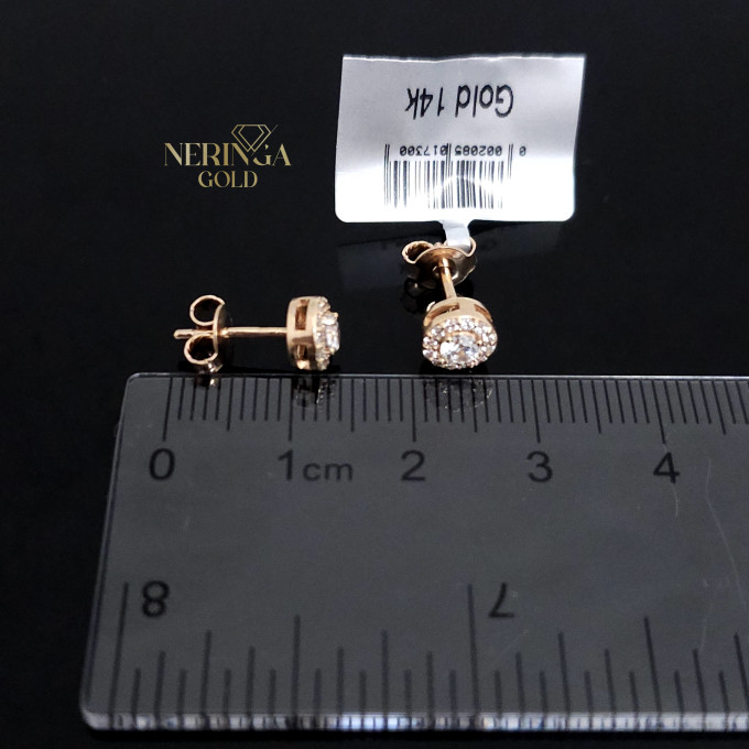 Rose gold stud earrings #66887