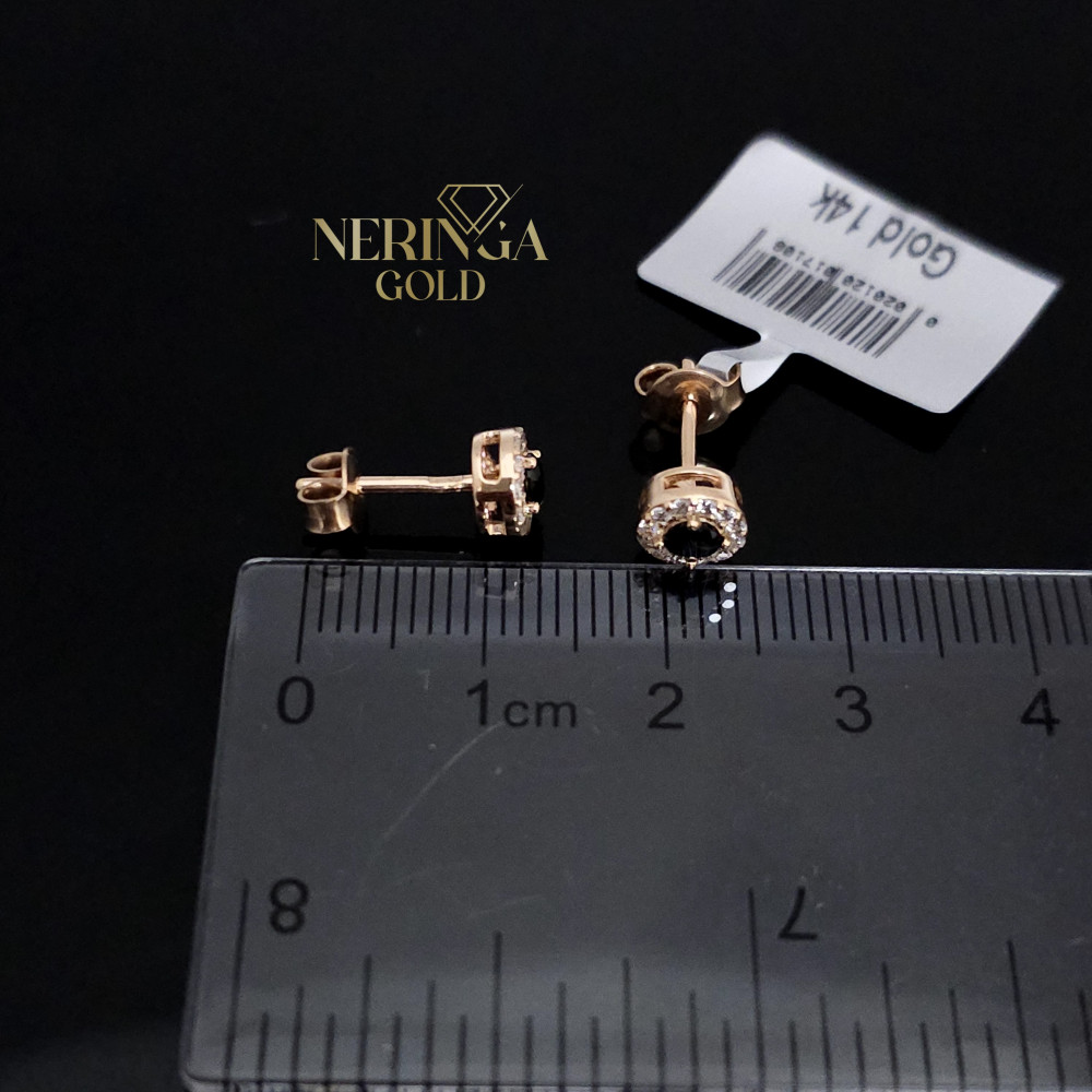 Rose gold stud earrings #68204