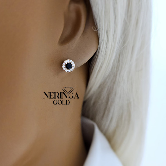 Rose gold stud earrings #69616