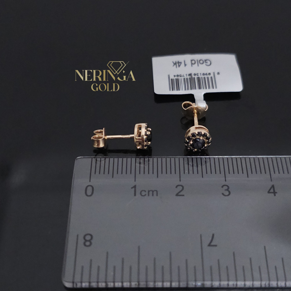 Rose gold stud earrings #69615