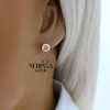Rose gold stud earrings #68205
