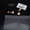 Rose gold stud earrings #68209