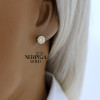 Rose gold stud earrings #68210