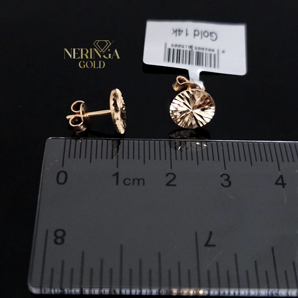Rose gold stud earrings #68065