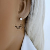 Rose gold stud earrings #63660