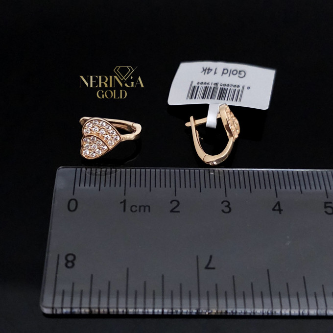 Rose gold children earrings #63096