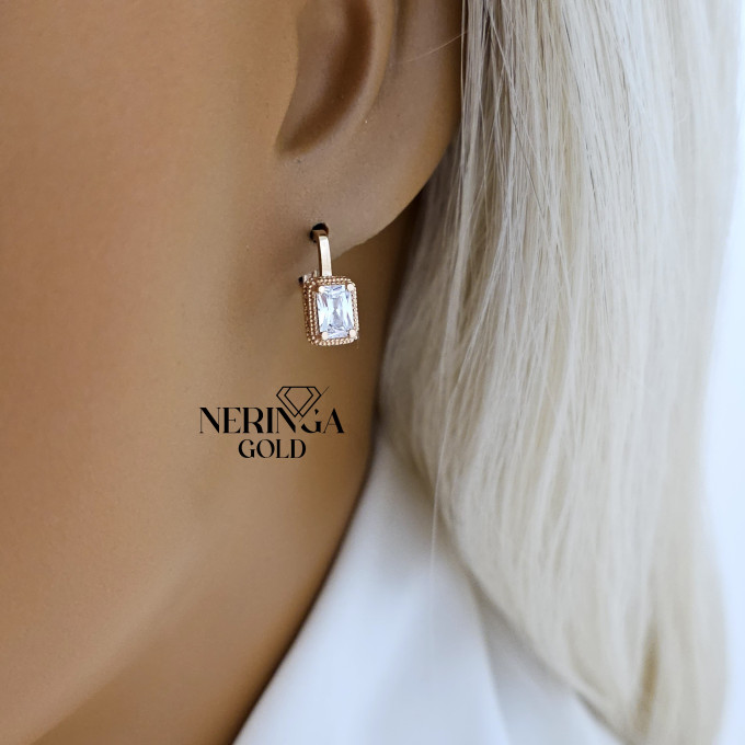 Rose gold english lock earrings #63095 Rose gold english lock earrings #63095