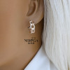 Rose gold hoop earrings #63103