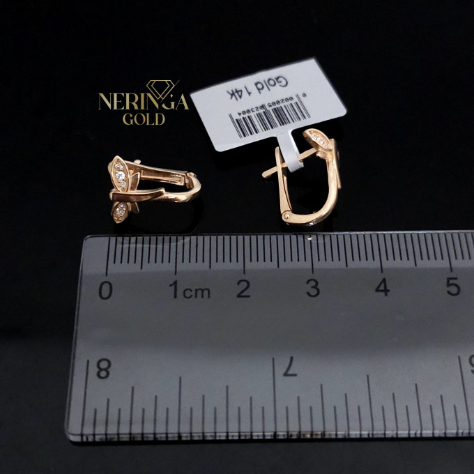 Rose gold children earrings #63098