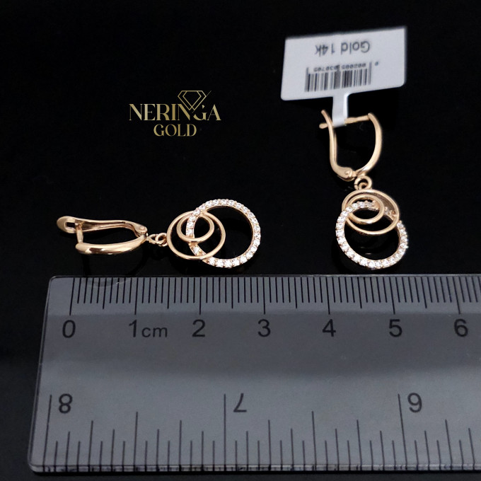 Rose gold english lock earrings #63102 Rose gold english lock earrings #63102