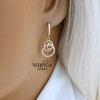 Rose gold english lock earrings #63102 Rose gold english lock earrings #63102