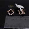 Rose gold english lock earrings #66878