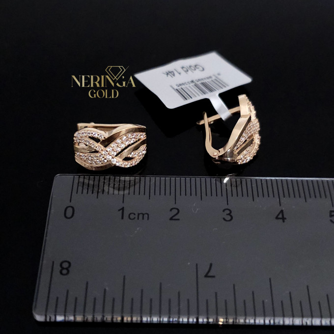 Rose gold english lock earrings #63627 Rose gold english lock earrings #63627
