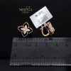 Rose gold english lock earrings #67875