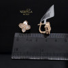 Rose gold english lock earrings #67877
