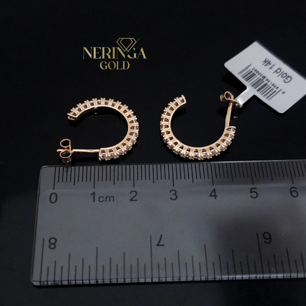 Rose gold earring #68701