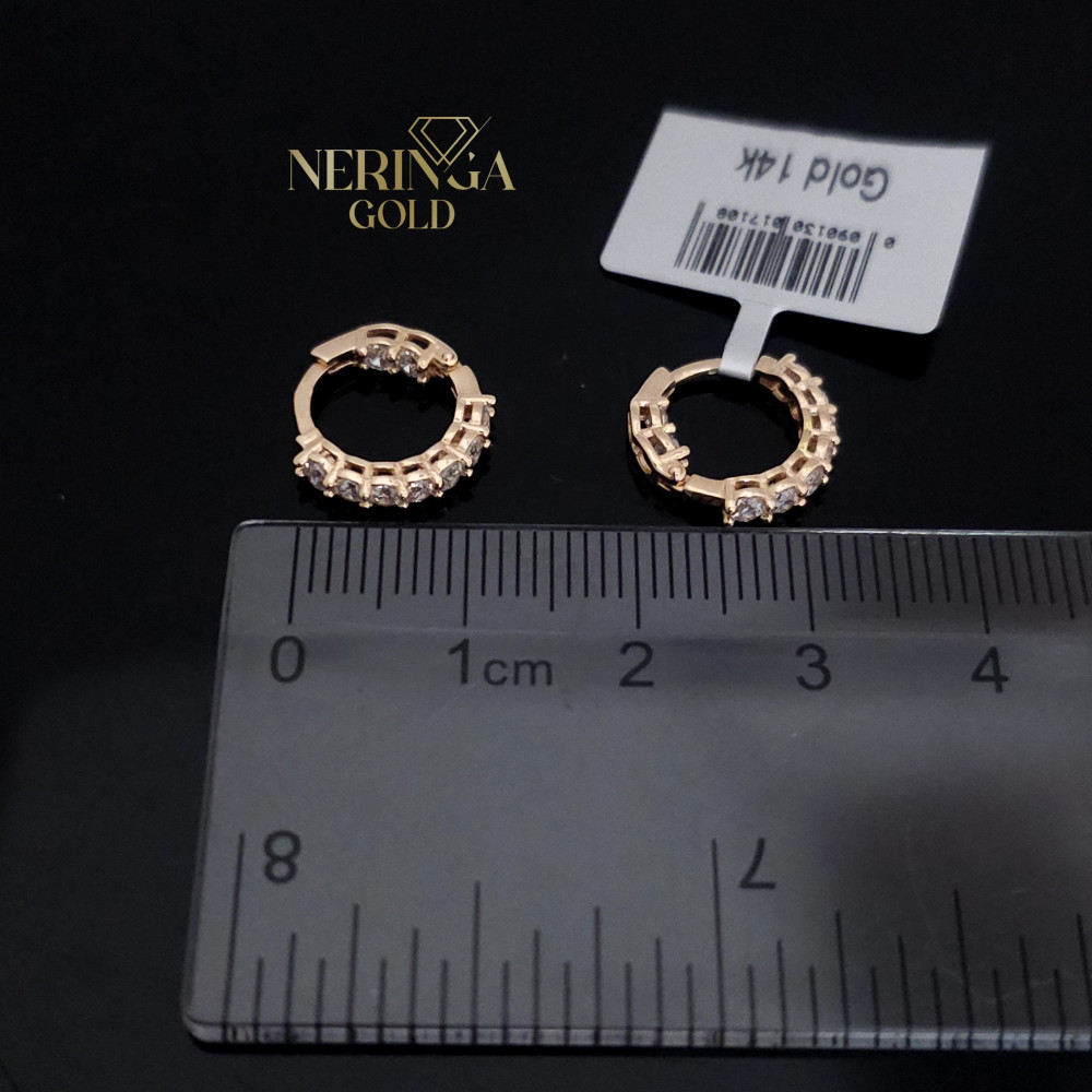 Rose gold hoop earrings #68699