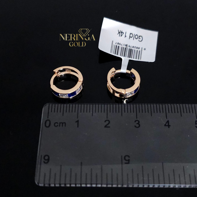 Rose gold children earrings #62077