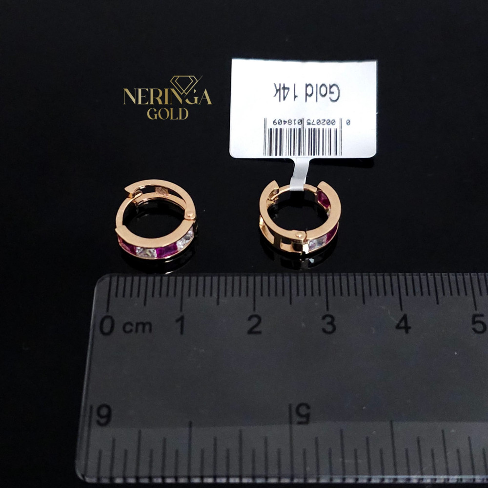 Rose gold children earrings #66886
