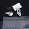 White gold english lock earrings #60483 White gold english lock earrings #60483