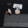 Rose gold stud earrings #68066